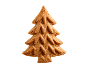 Gingerbread cookie shaped like a fir tree