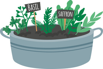 Spring elements. Blooming flower, cute animals and birds. Springtime garden decoration, birdhouse, tool and plants, drawn cartoon vector set