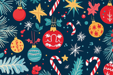 christmas background with balls