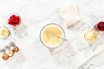 Whisking Delight - Bundt Cake Batter Preparation Begins