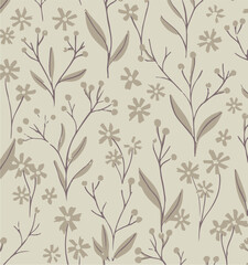 botanical floral, vector, seamless pattern,  leaves, big set ,background with flowers.