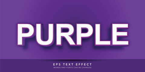 purple 3d editable text effect