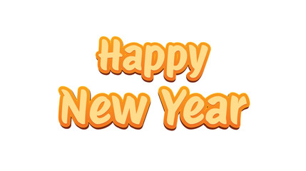 Naklejka premium Happy new year typography design. Vector illustration