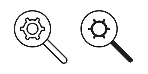Due diligence icon illustrations collection. editable stroke outline and flat style