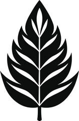 Obraz premium illustration-of-a-stylized-black-leaf-with-distinc (1).eps