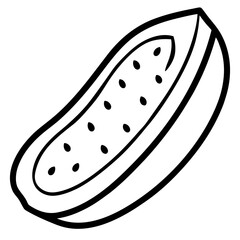 Cucumber Slices Vector Illustration