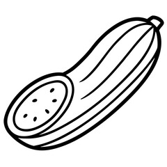 Cucumber Slices Vector Illustration