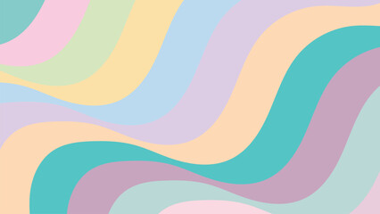Soft Pastel Wave Pattern Abstract Background