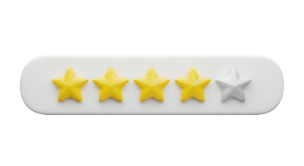Four out of five stars for excellent customer satisfaction and quality service