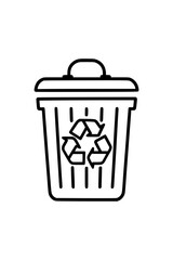 Promote responsible recycling with this clean, scalable line art icon for your eco-friendly project