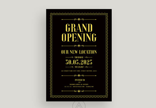 Grand Opening Poster Template
