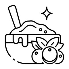 This Cranberry Sauce icon is suitable for Thanksgiving Day.