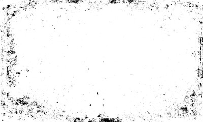 Grunge halftone texture background with distressed frame, Black and white halftone grunge texture vector background