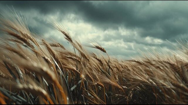 Cornfield Swaying The Wind Cinematic Depth