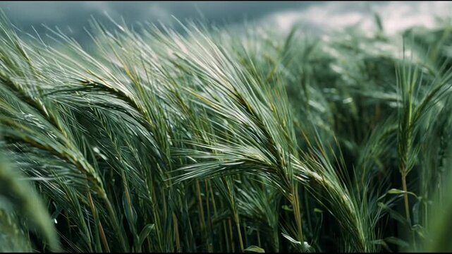Cornfield Swaying The Wind Cinematic Depth