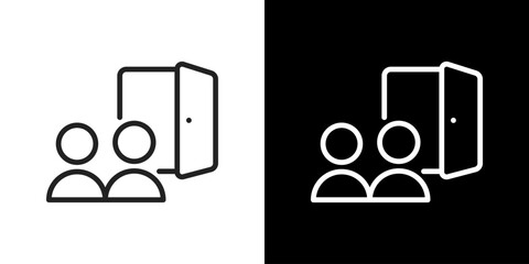 Guest Icon Line Vector Illustration