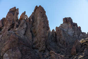 Backlit Roques de Garcia towers