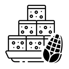 This Cornbread icon is suitable for Thanksgiving Day.