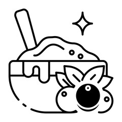This Cranberry Sauce icon is suitable for Thanksgiving Day.