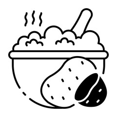 This Mashed Potatoes icon is suitable for Thanksgiving Day.