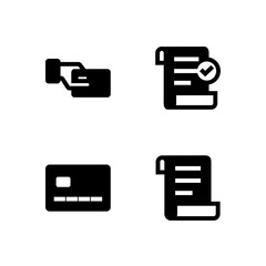 Essential UI Icon Set - Credit Card Invoice Checkout and Receipt Payment Elements