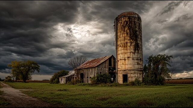 Ruim Silo Lado Celeiro Fundo