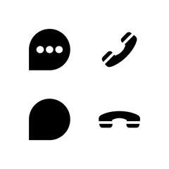 Essential UI Icon Set - Chat Comment Phone and Call Communication Elements