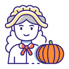 This Pilgrim icon is suitable for Thanksgiving Day.