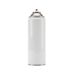 White spray paint can isolated on transparent background