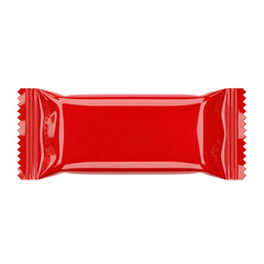 Red candy bar wrapper isolated on transparent background