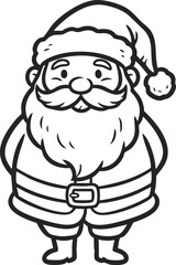 Obraz premium Christmas clipart of a jolly Santa Claus, isolated