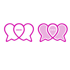 Chat App design logo vector icon set