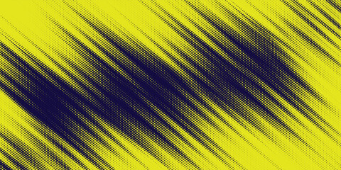 Yellow halftone on blue background. Vector dotted sparkles or halftone shine pattern texture Pop Art Style Background.