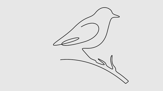 Continuous one line drawing of a flying dove modern peace bird animation