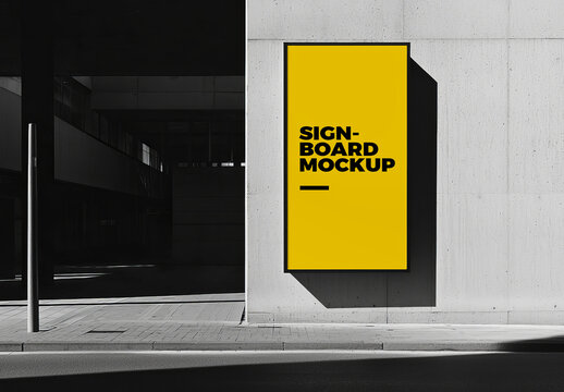 Signboard Mockup Template