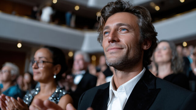 An enthusiastic audience claps after a performance, capturing the joy and appreciation for art, illustrating the unity and shared experience within live entertainment events.