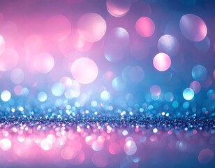 Pink And Blue Glitter Lights Festive Background