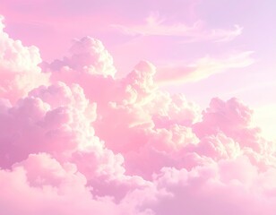 Pink and Orange Cloudscape at Sunset