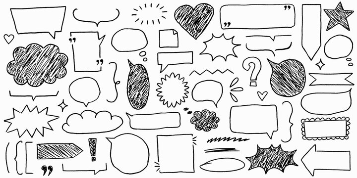 Naive kids drawings with sketchy borders. Cute playful elements and black crayon strokes. Text box chalkboard frame with fun energy.