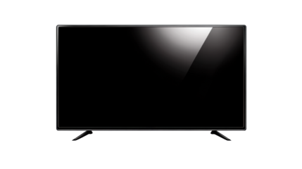 Flat Screen TV on Transparent Background