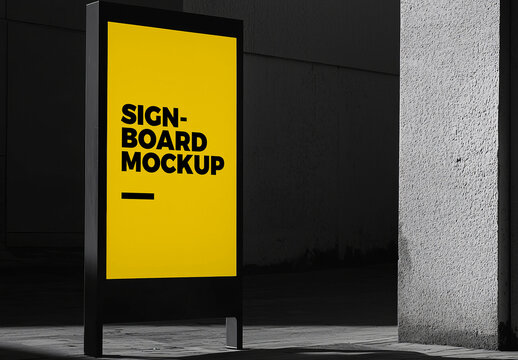 Signboard Mockup Template