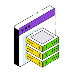 An icon design of server website 