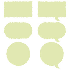 フレームと吹き出しのセット　イエロー