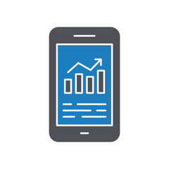 Mobile Analytics Vector Icon which can easily modify or edit