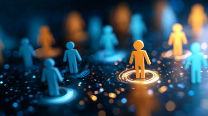 Digital portrait representing community engagement and social impact through diverse figures