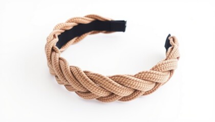 Beige Braided Headband