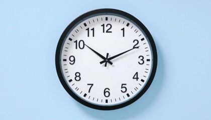 Clock on a Blue Wall