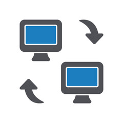 System Transfer Vector Icon which can easily modify or edit