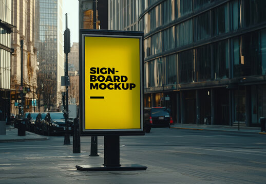 Signboard Mockup Template