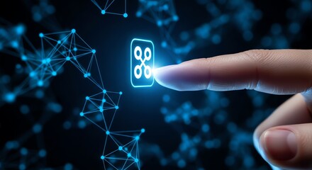 Digital network connection with finger interaction